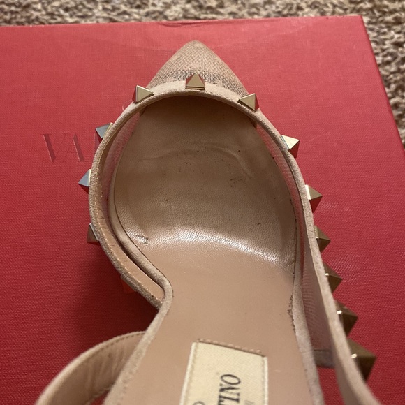 Valentino Rockstud Mesh Lace Slingback Sling Strap Sandal - Picture 9 of 14